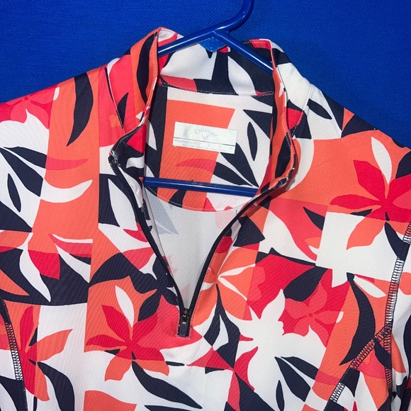 ⛳️NWT🤩 |•CALLAWAY•| Colorful Zip Golf Pullover Size Medium - Picture 2 of 11